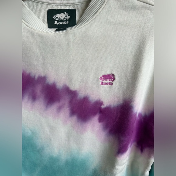Roots tie dye print sweat shirt XS - Picture 2 of 3